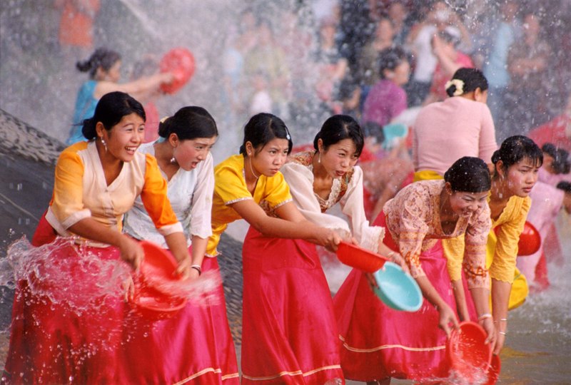 Water Splashing at Dai Cultural Village