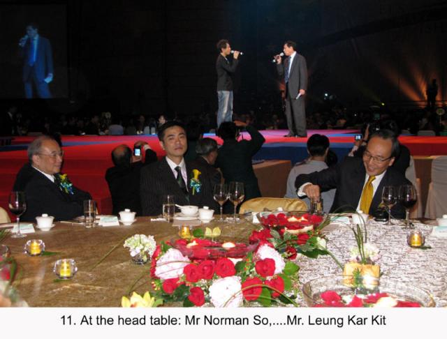 11. At the head table