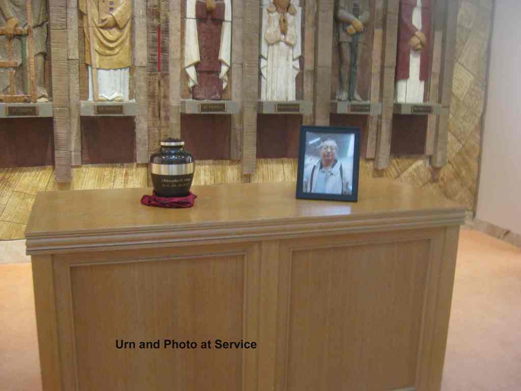 5. Urn and Photo at Service