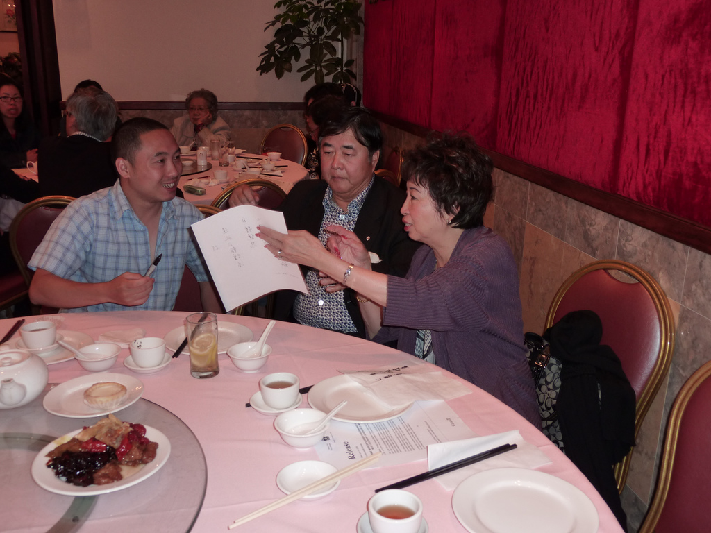 Philip and Anita being interviewed by reporter, June 20