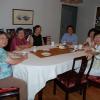 Catherine, Gertrude, Betty, Katie, Lydia and Rose woking on food