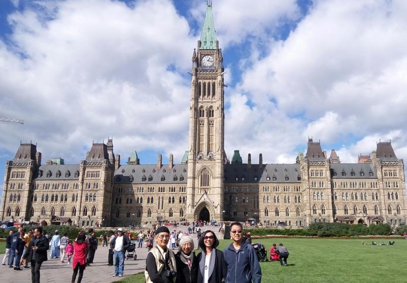 In front of Parliament Building