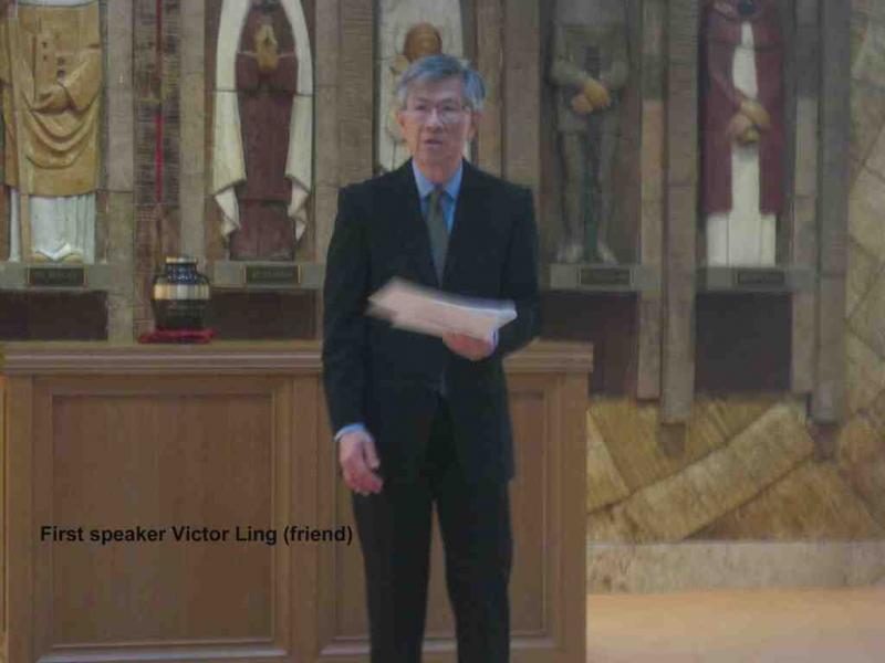6. First speaker Victor Ling  (friend)