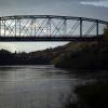 BRIDGE OVER TROUBLED (CALM NOW) WATER...