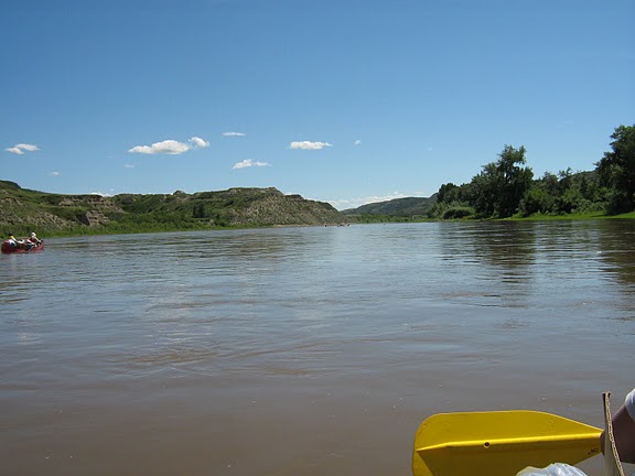 A wide section of the river